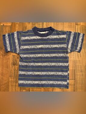 Vintage American Weekend Kids Striped T-Shirt Size M 5/6 Made in USA 100% Cotton